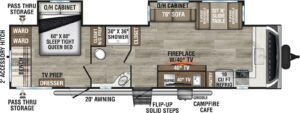 2026-Venture-RV-SportTrek-ST302VFK-Travel-Trailer-Floorplan