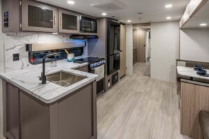 2026-KZ-RV-Sportsmen-SE-383DBKSE-Travel-Trailer-Kitchen 2026-KZ-RV-Sportsmen-SE-383DBKSE-Travel-Trailer-Kitchen