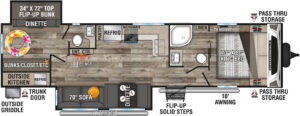 2022-KZ-RV-Connect-C322BHK-Travel-Trailer-Floorplan (1)